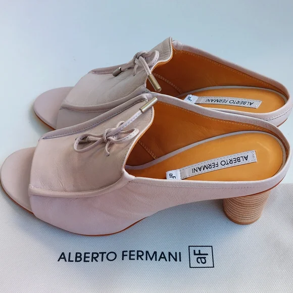 Alberto Fermani dove grey leather mules, EU40, NWT - Picture 4 of 10